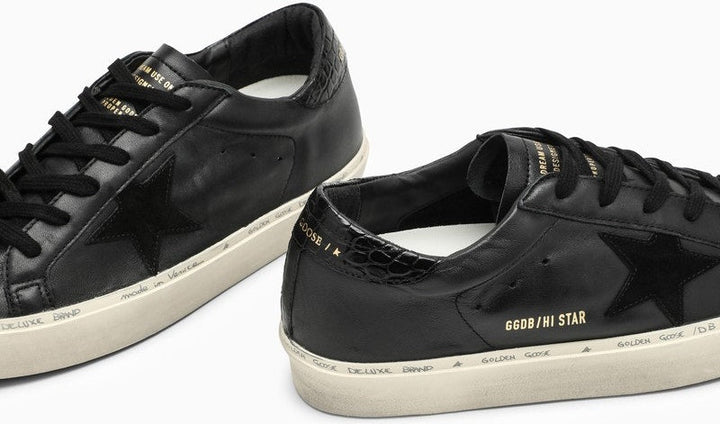LOW HI STAR BLACK TRAINER WITH PLATFORM