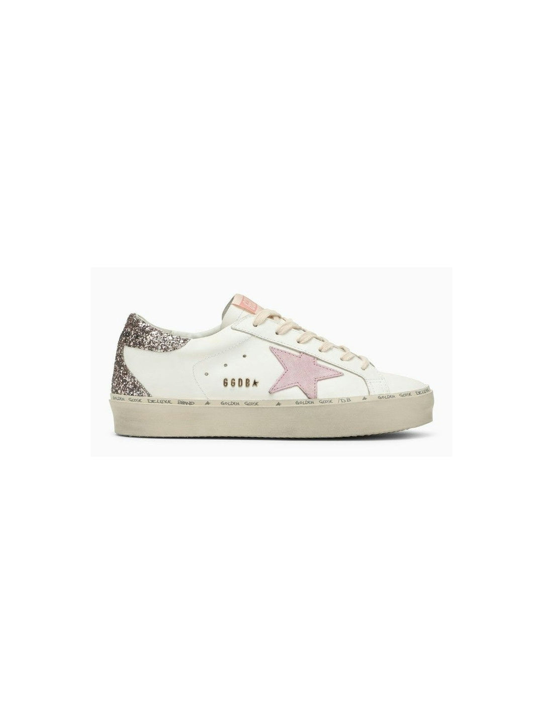 HI-STAR WHITE/PINK/GLITTER SNEAKER