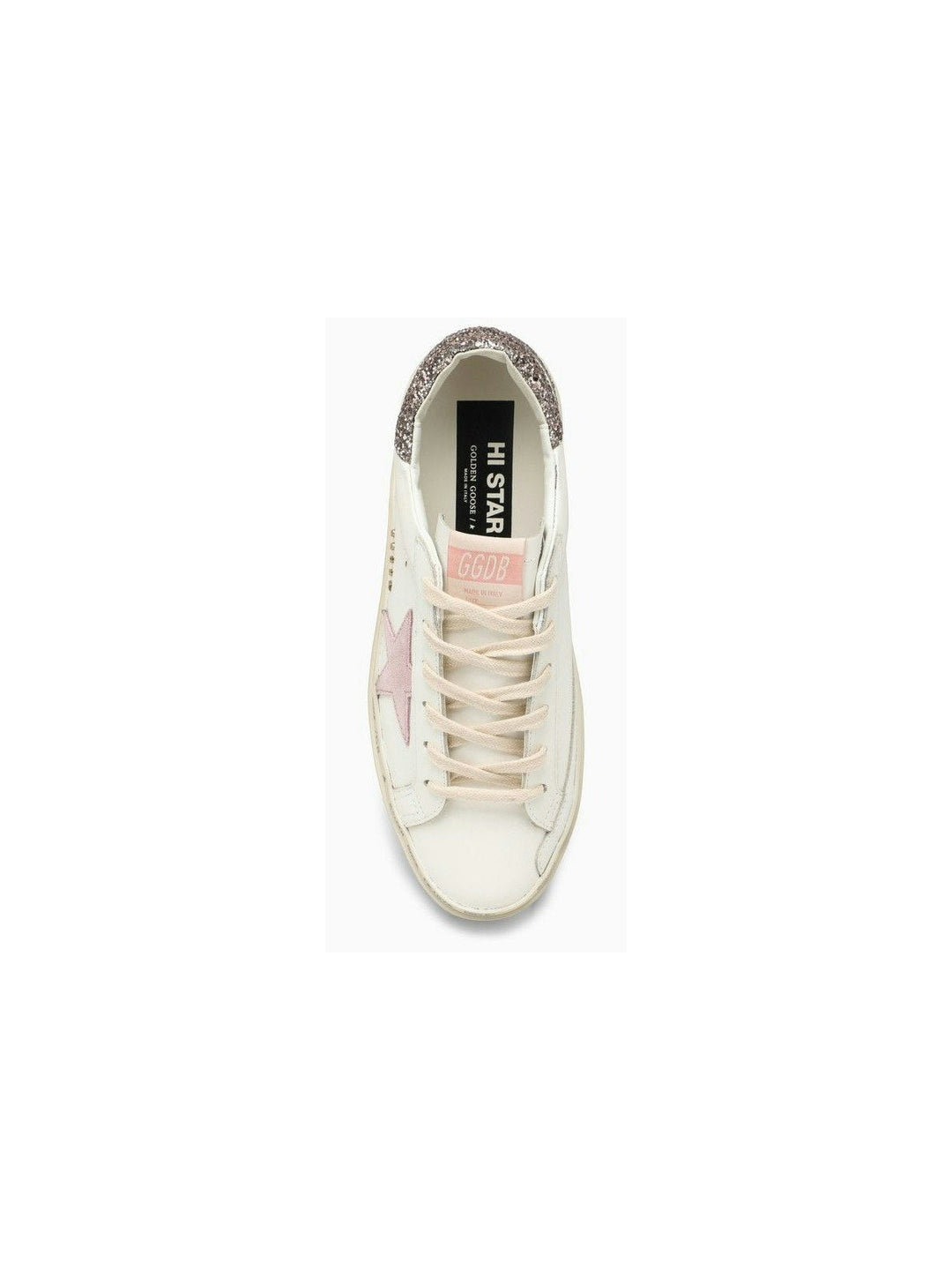 HI-STAR WHITE/PINK/GLITTER SNEAKER