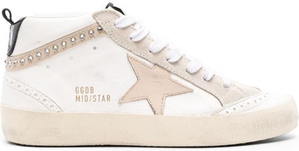 GOLDEN GOOSE MID STAR LEATHER SNEAKERS