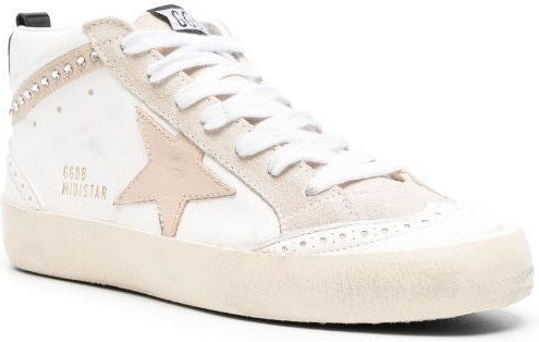 GOLDEN GOOSE MID STAR LEATHER SNEAKERS