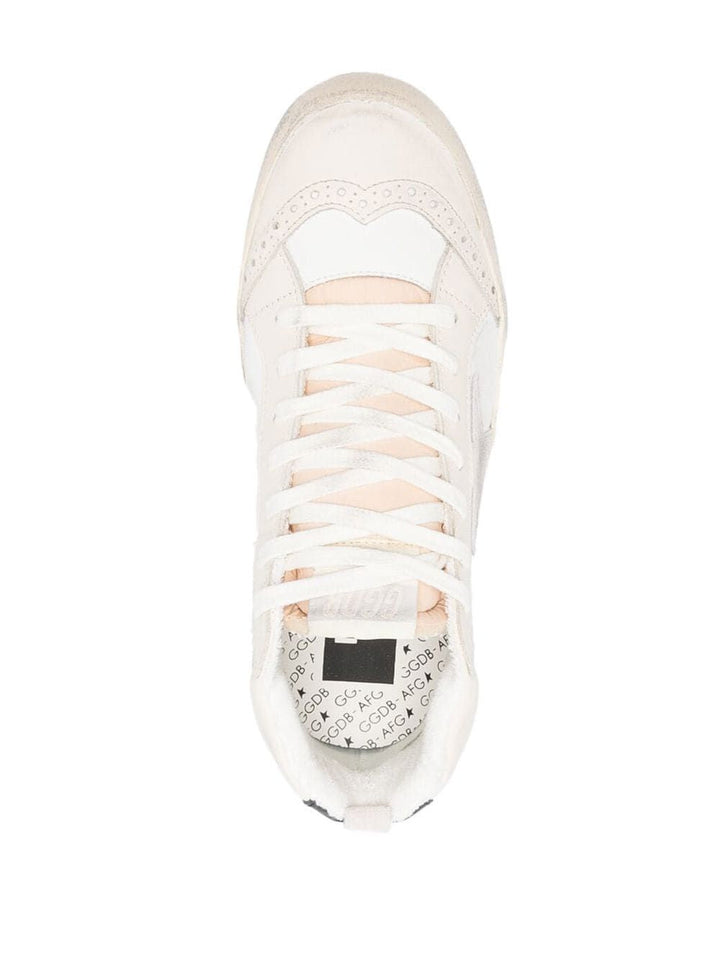 GOLDEN GOOSE MID-STAR DISTRESSED SNEAKERS