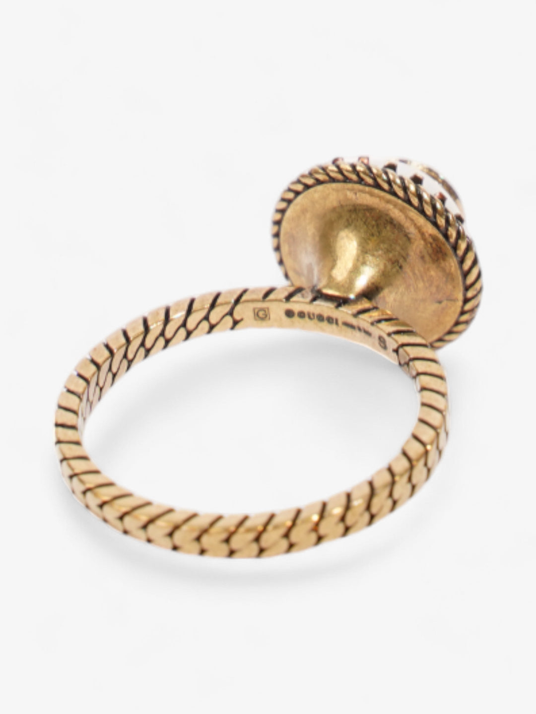Gucci 3 In 1 Flower Ring Gold / Pearl Base Metal Small