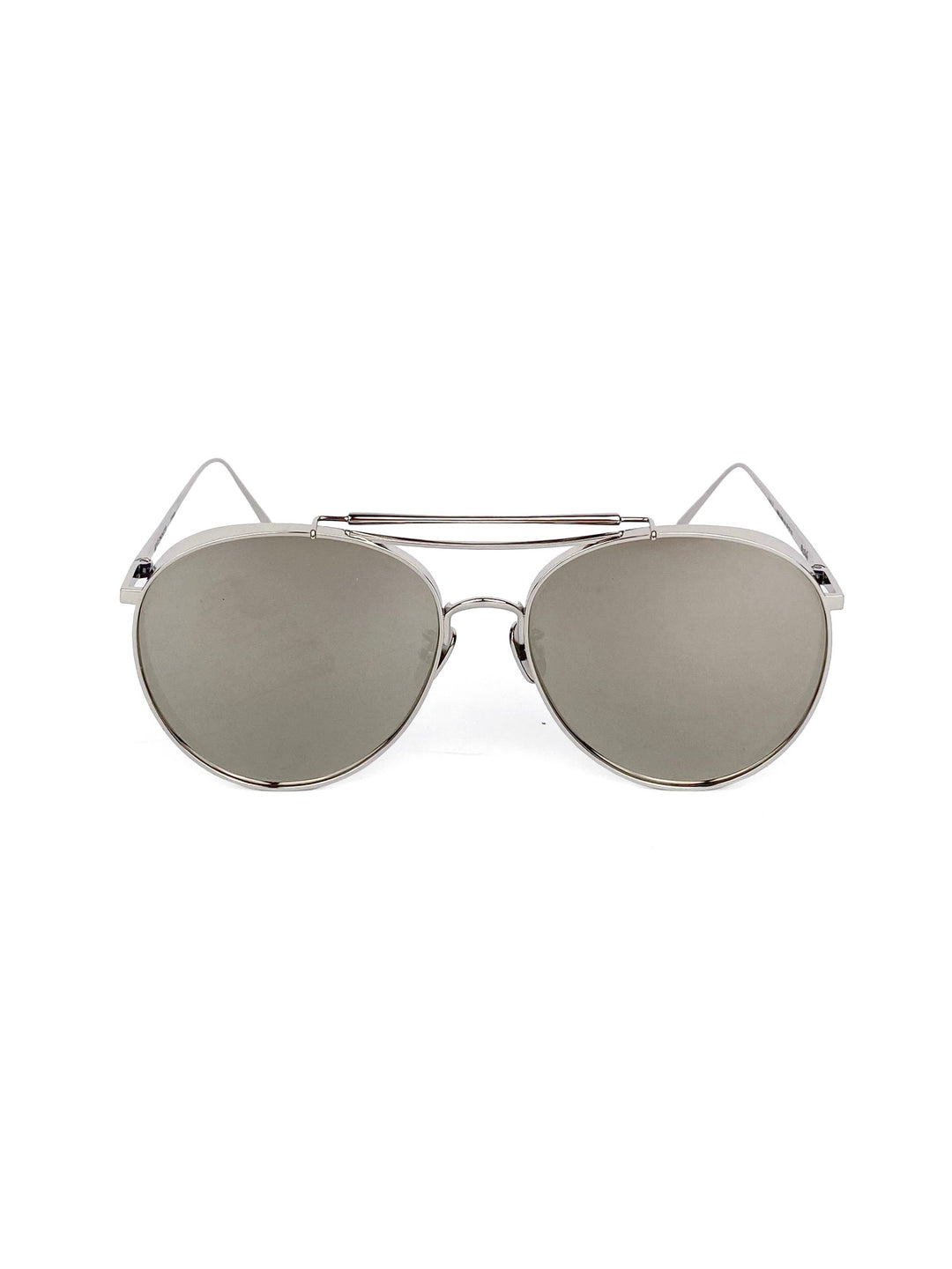 Gentle Monster Silver "Big Bully" Aviator Mirror Sunglasses
