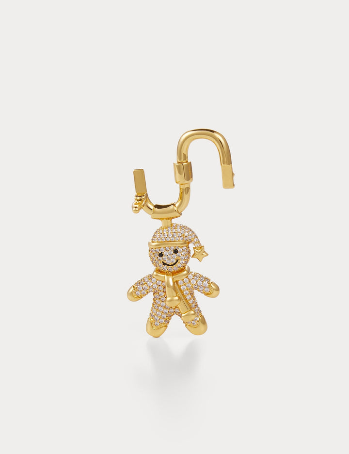 Sparkle Gold—Gingerbread Man Bag Charm