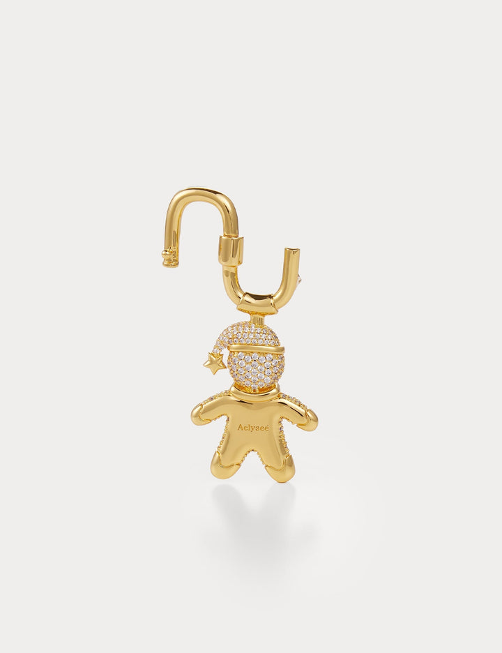 Sparkle Gold—Gingerbread Man Bag Charm