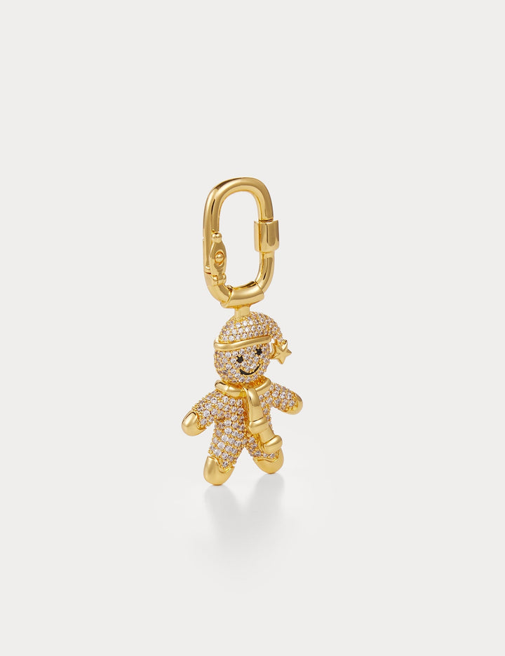 Sparkle Gold—Gingerbread Man Bag Charm