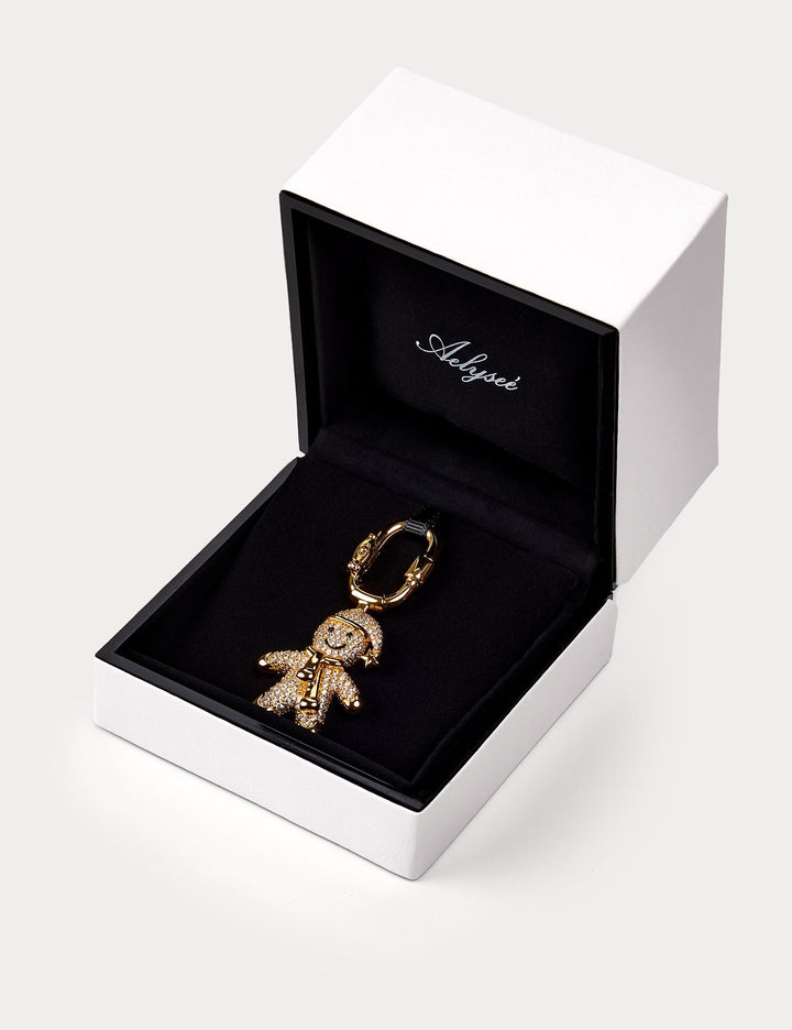 Sparkle Gold—Gingerbread Man Bag Charm