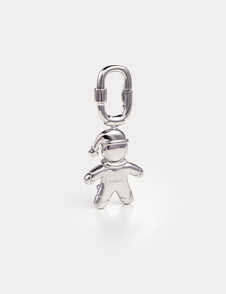 Classic Silver—Gingerbread Man Bag Charm