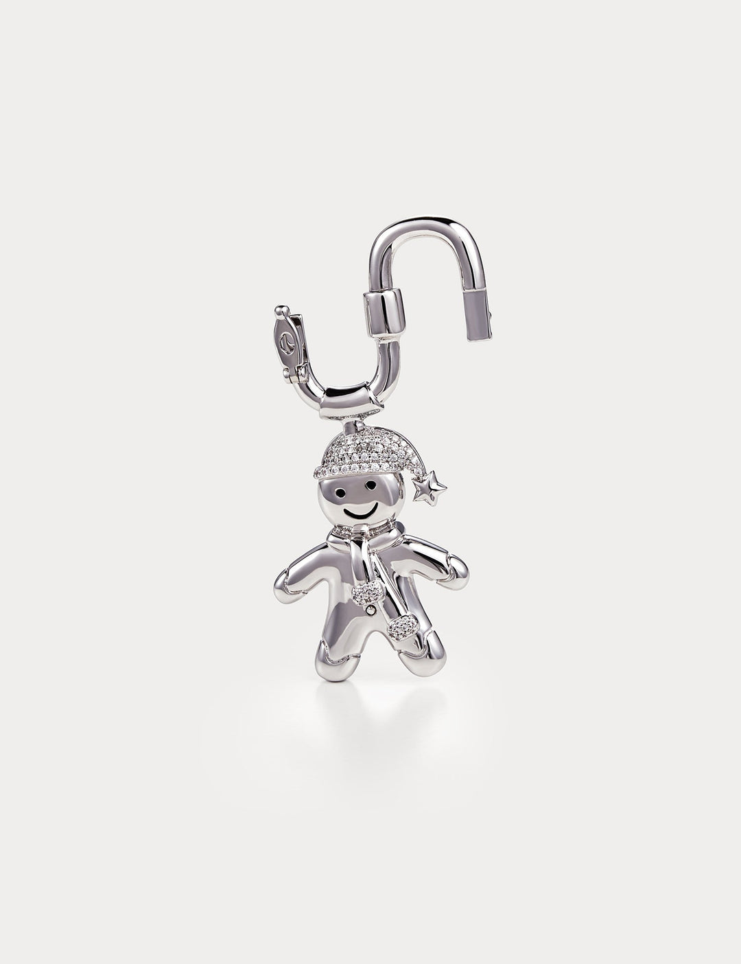 Classic Silver—Gingerbread Man Bag Charm