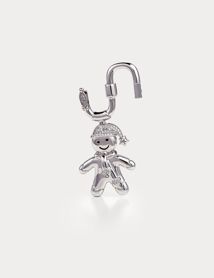 Classic Silver—Gingerbread Man Bag Charm