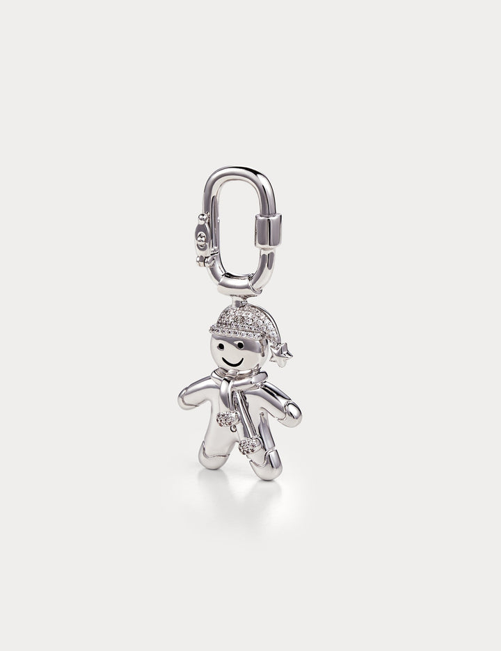 Classic Silver—Gingerbread Man Bag Charm
