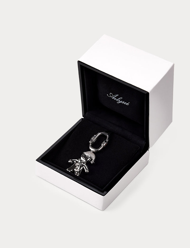 Classic Silver—Gingerbread Man Bag Charm