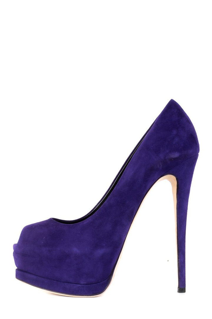 Giuseppe Zanotti  Purple Suede Platform Pumps 37 DS