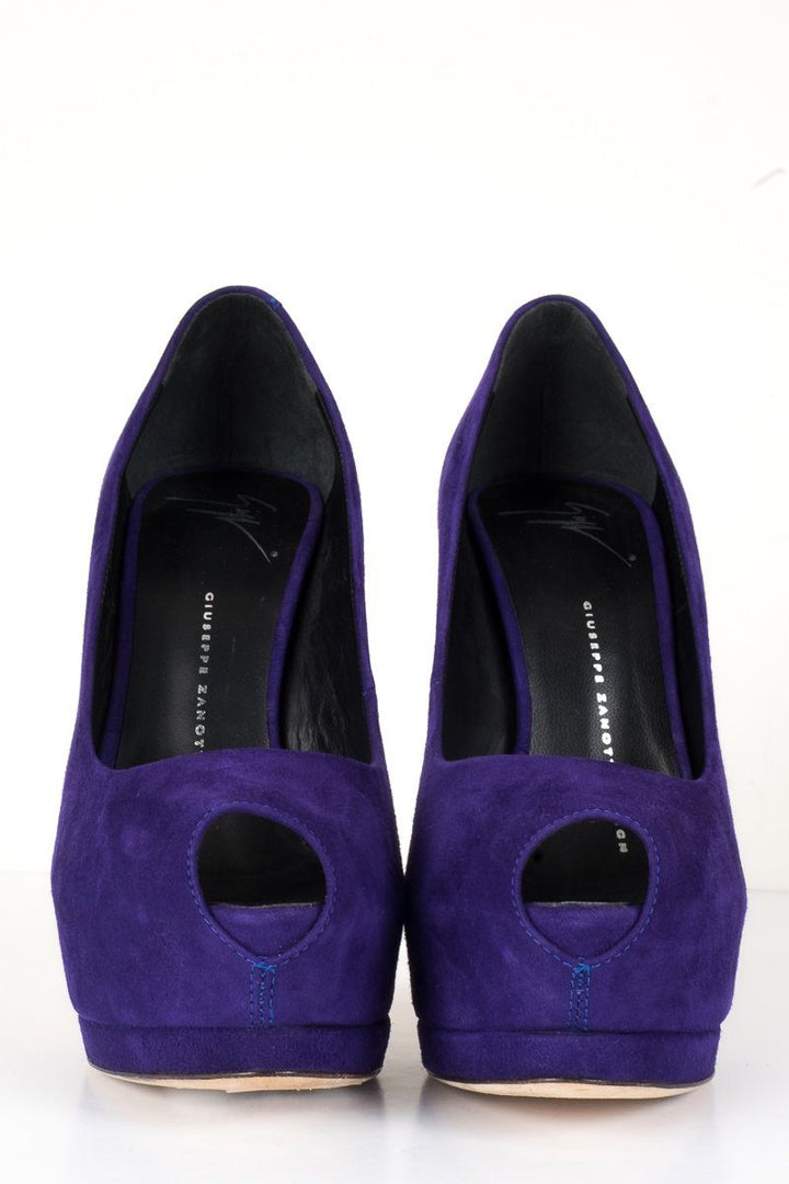 Giuseppe Zanotti  Purple Suede Platform Pumps 37 DS
