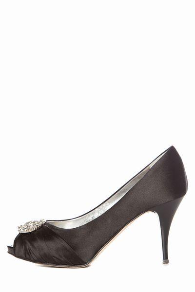 Giuseppe Zanotti Black Satin Peep-toe Pumps SZ 36.5 sale