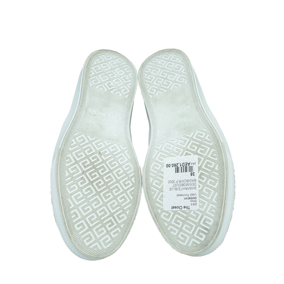 Givenchy Bicolor City Sport Denim Strap Slip on Sneaker 38