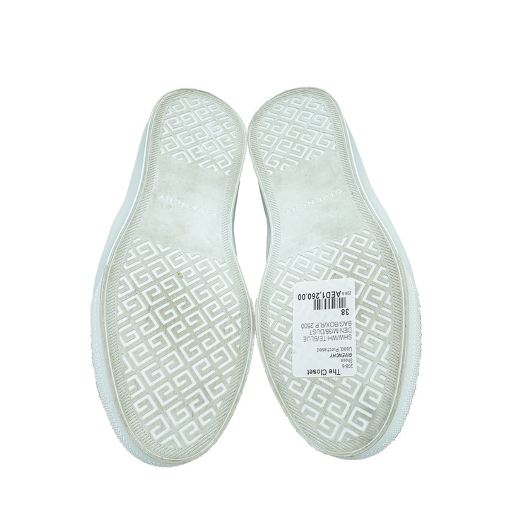 Givenchy Bicolor City Sport Denim Strap Slip on Sneaker 38