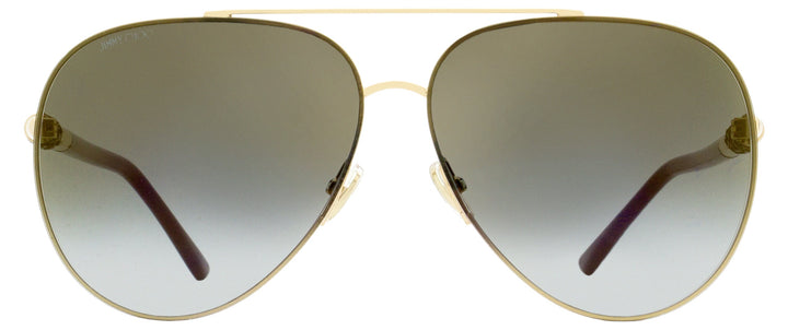 Jimmy Choo Aviator Sunglasses Gray/S RHLFQ Gold/Black 63mm