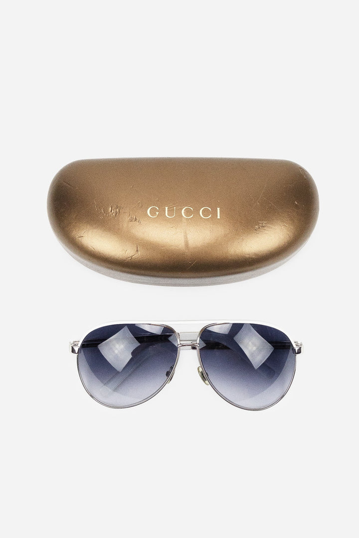 Blue Lens Oversized Aviator Sunglasses