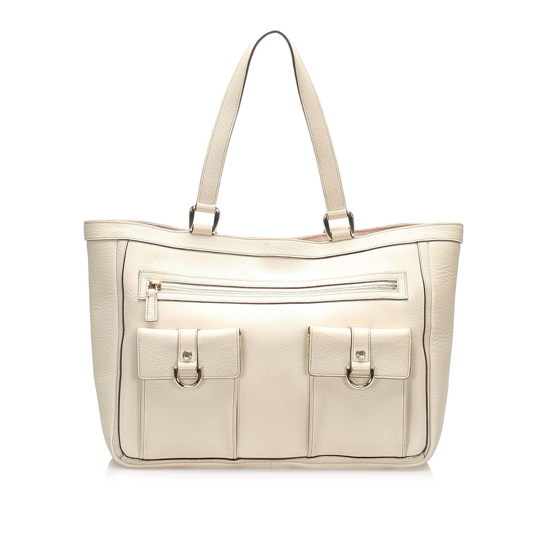 Gucci Abbey D-Ring Leather Tote Bag (SHG-12098)