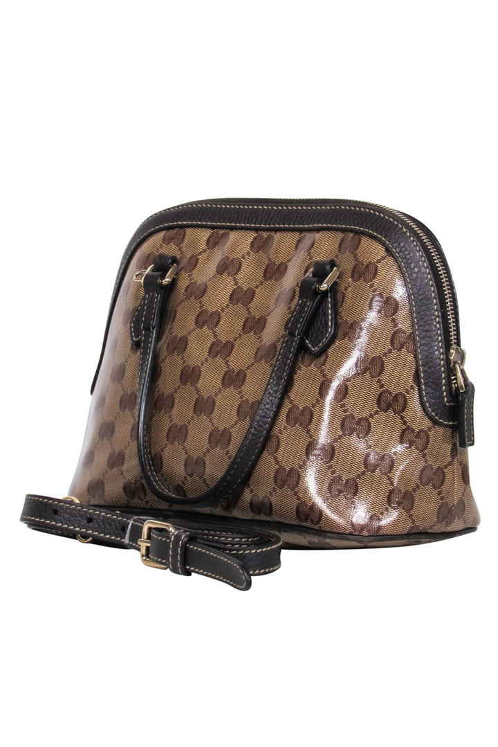 Gucci - Brown "GG" Monogram Mini Convertible Crossbody
