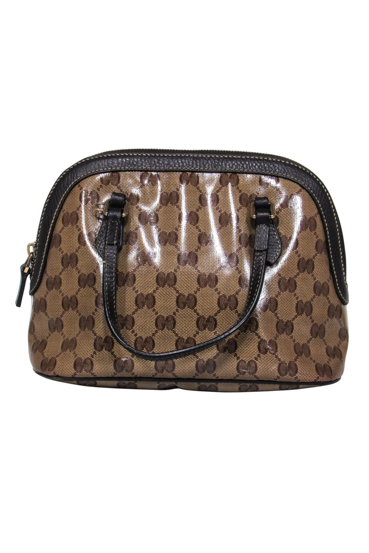 Gucci - Brown "GG" Monogram Mini Convertible Crossbody