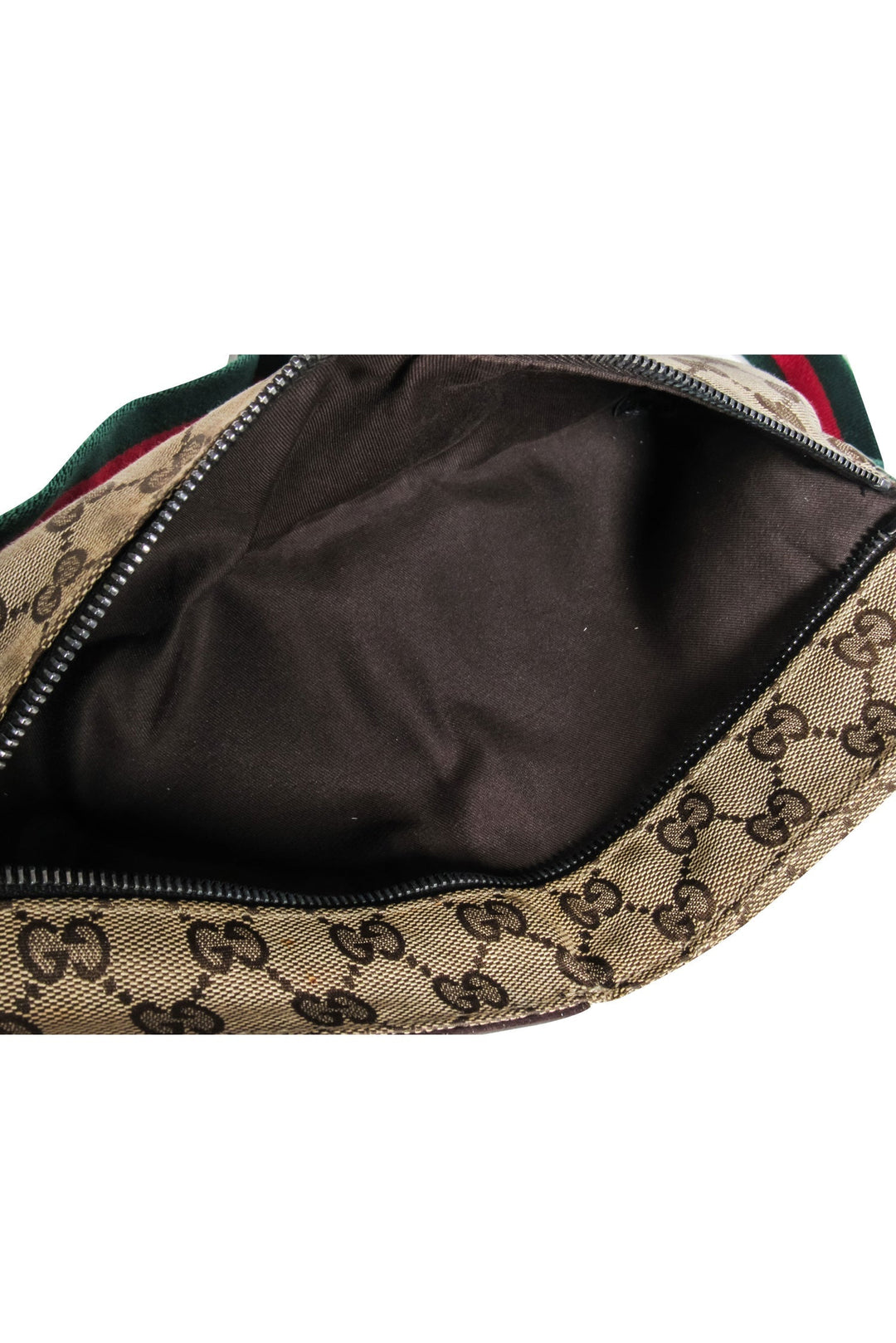 Gucci - Brown Monogram Print Crossbody Belt Bag