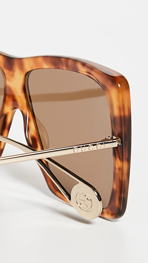 GUCCI Evolution Oversized Square Aviators Sunglasses
