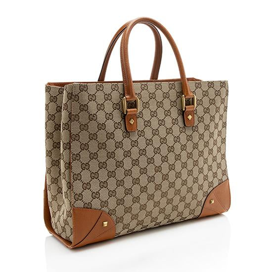 Gucci  GG Canvas Nailhead Large Tote
