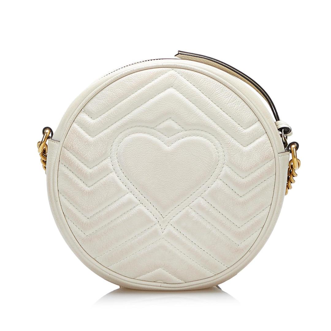 Gucci GG Marmont Matelasse Round Crossbody Bag (SHG-Jjk62x)