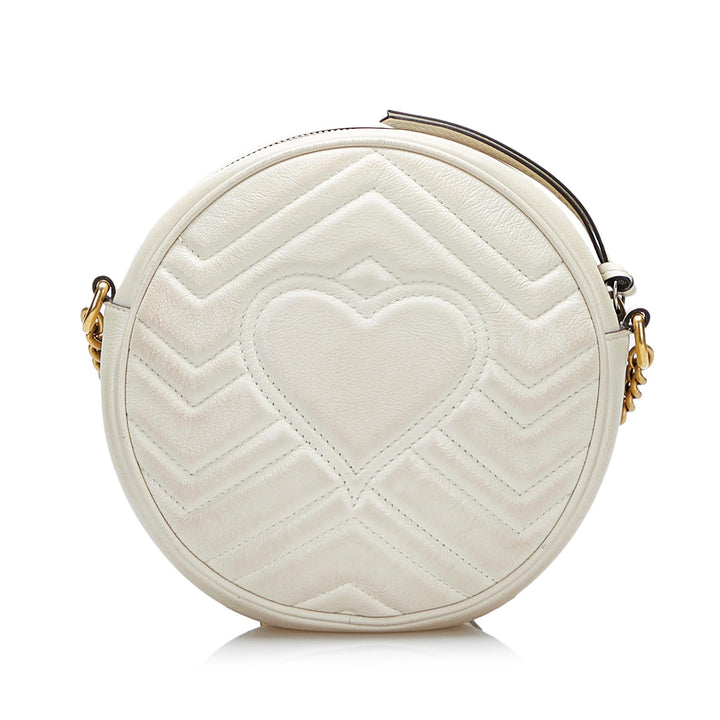 Gucci GG Marmont Matelasse Round Crossbody Bag (SHG-Jjk62x)