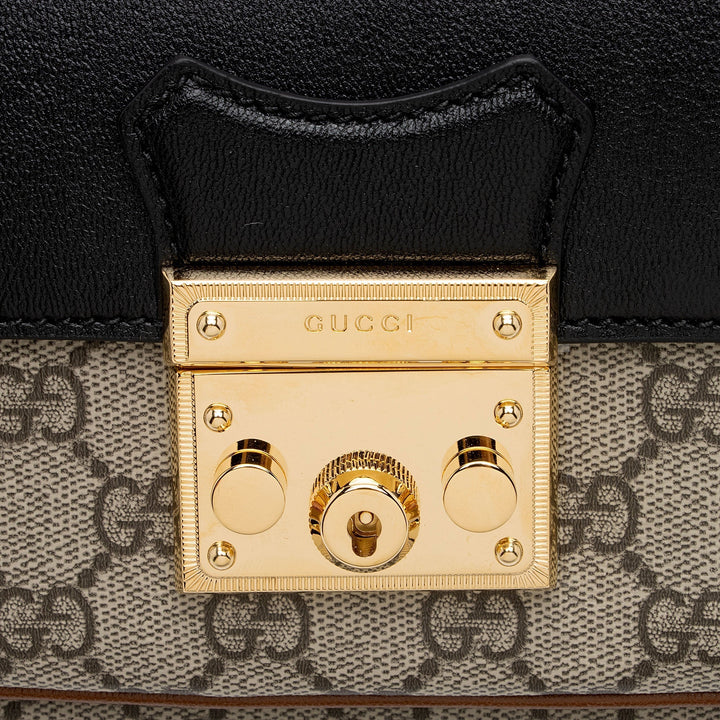 Gucci GG Supreme Leather Padlock Mini Crossbody Bag (SHF-xCSti7)