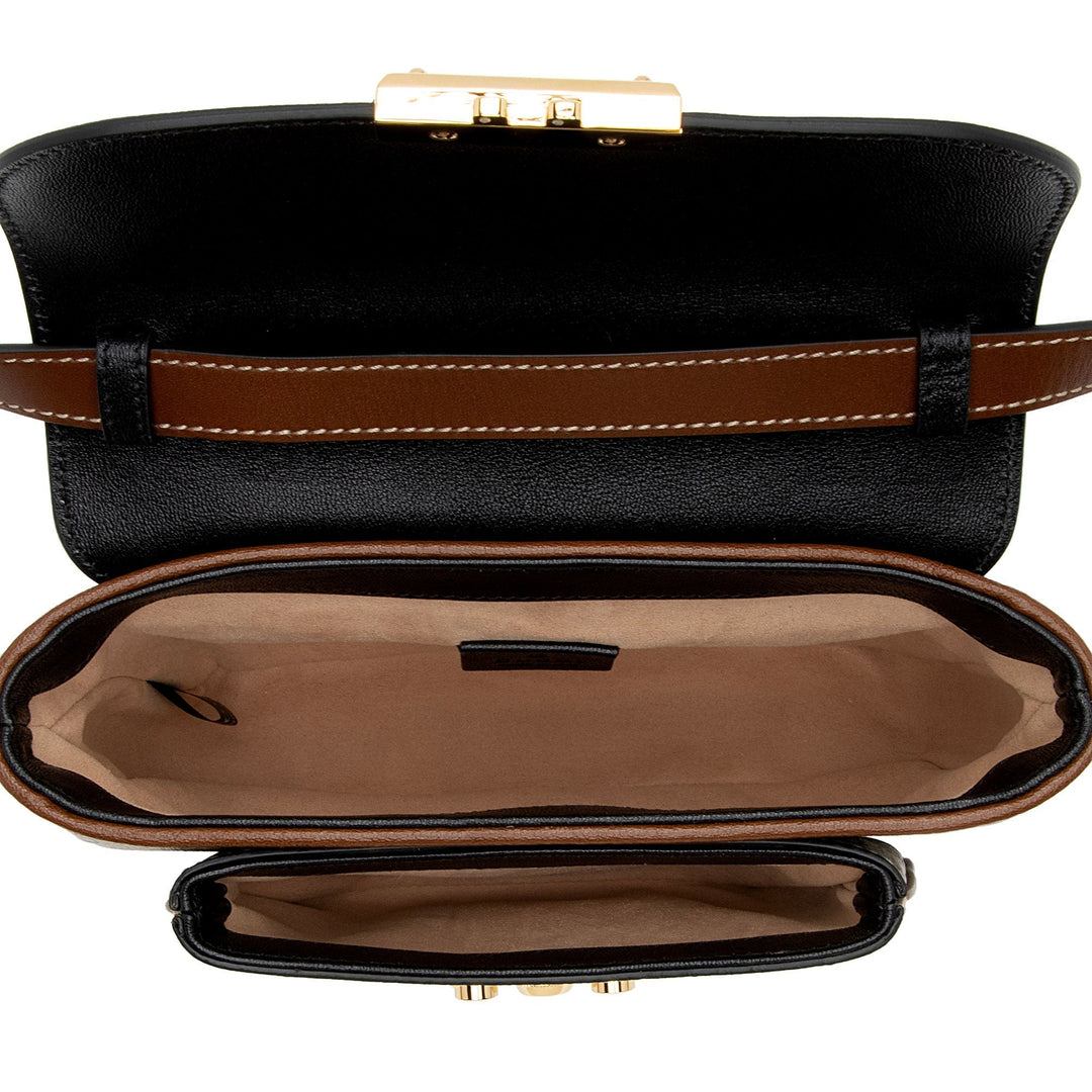 Gucci GG Supreme Leather Padlock Mini Crossbody Bag (SHF-xCSti7)