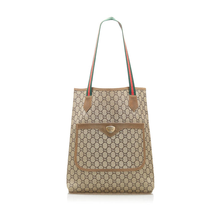 Gucci GG Supreme Web Tote Bag (SHG-16893)