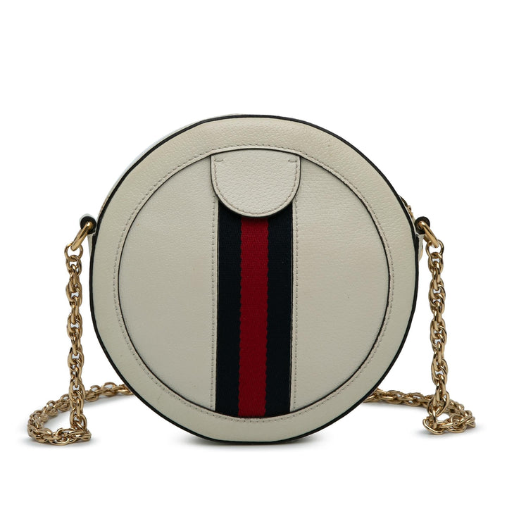 Gucci Mini Round Ophidia Leather Crossbody Bag (SHG-MKTErB)