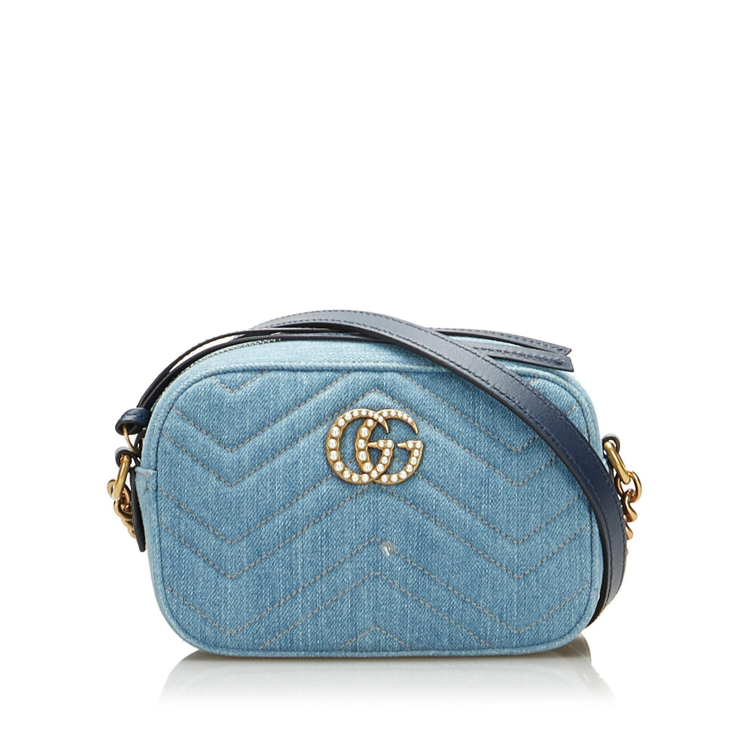 Gucci Pearly GG Marmont Matelasse Crossbody Bag (SHG-PJCqOG)