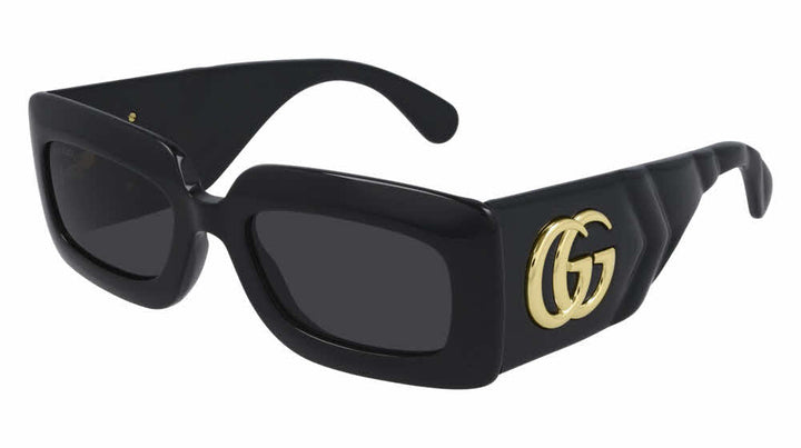 GUCCI THICK RECTANGULAR INJECTION SUNGLASSES GG0811S