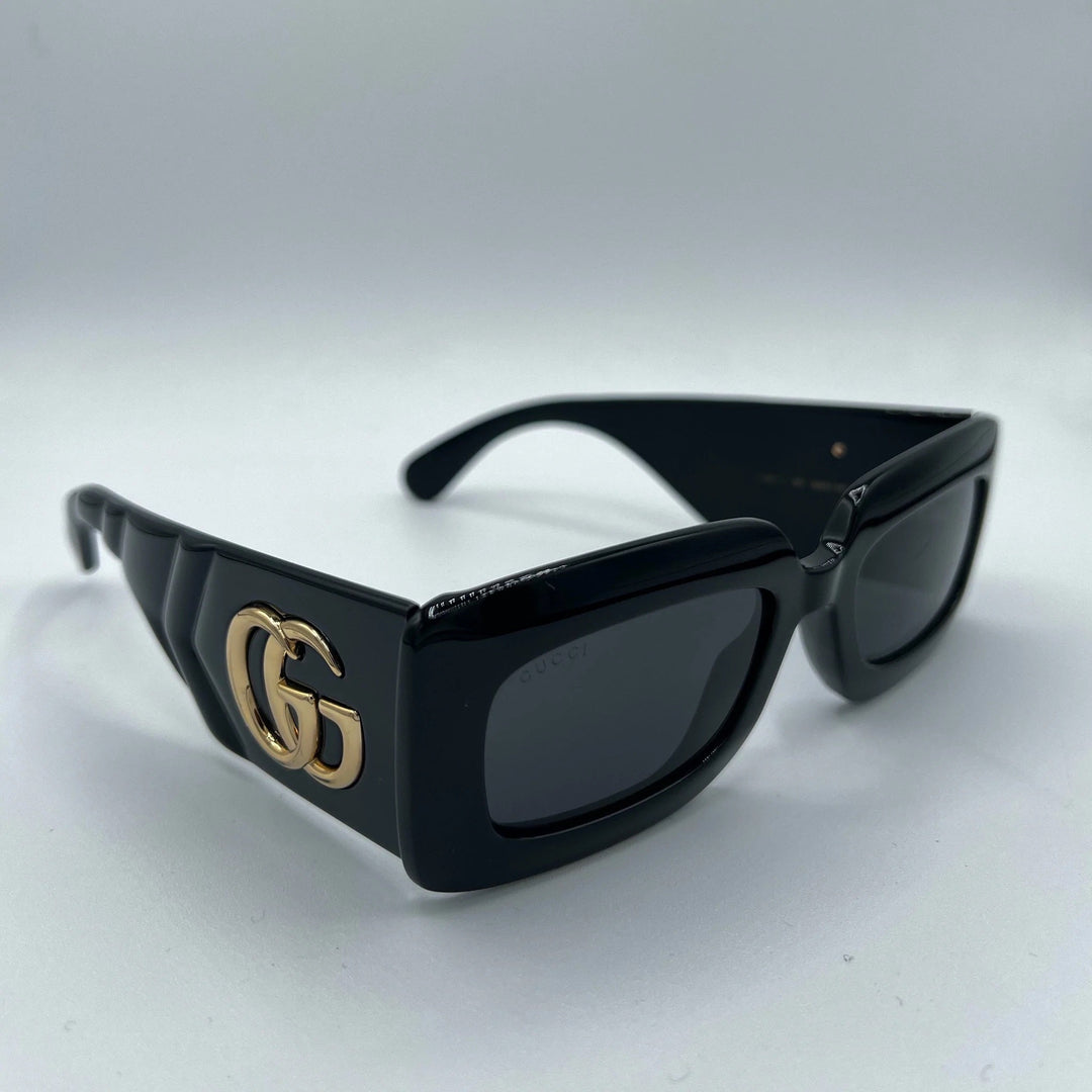 GUCCI THICK RECTANGULAR INJECTION SUNGLASSES GG0811S