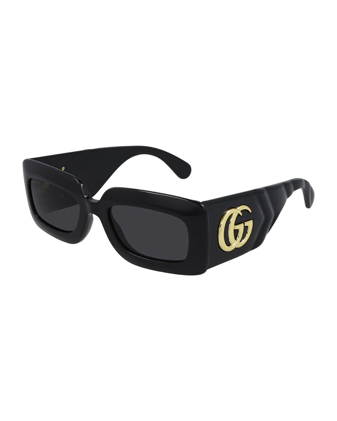 GUCCI THICK RECTANGULAR INJECTION SUNGLASSES GG0811S