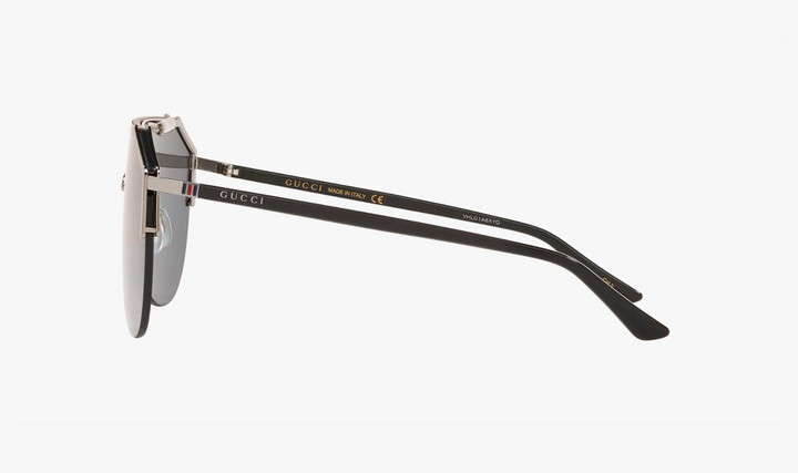 GUCCI Sunglasses Men's Ruthenium-Black/Grey