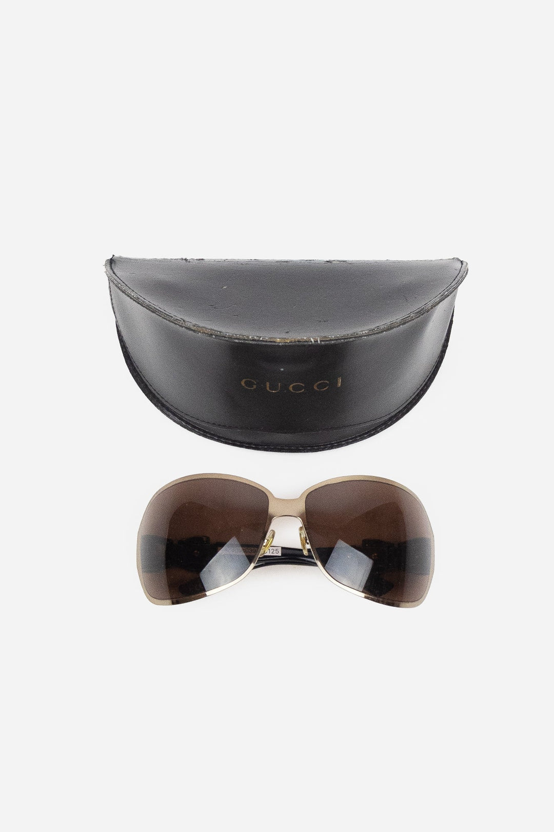 Brown Wire Shield Sunglasses
