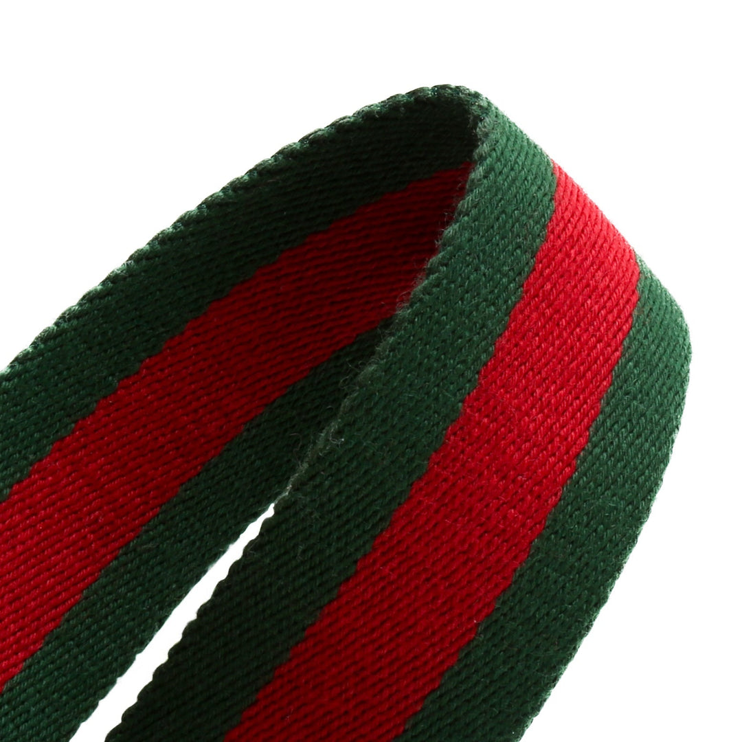 GUCCI Jacquard Leather Trim Web Accent Marmont Belt
