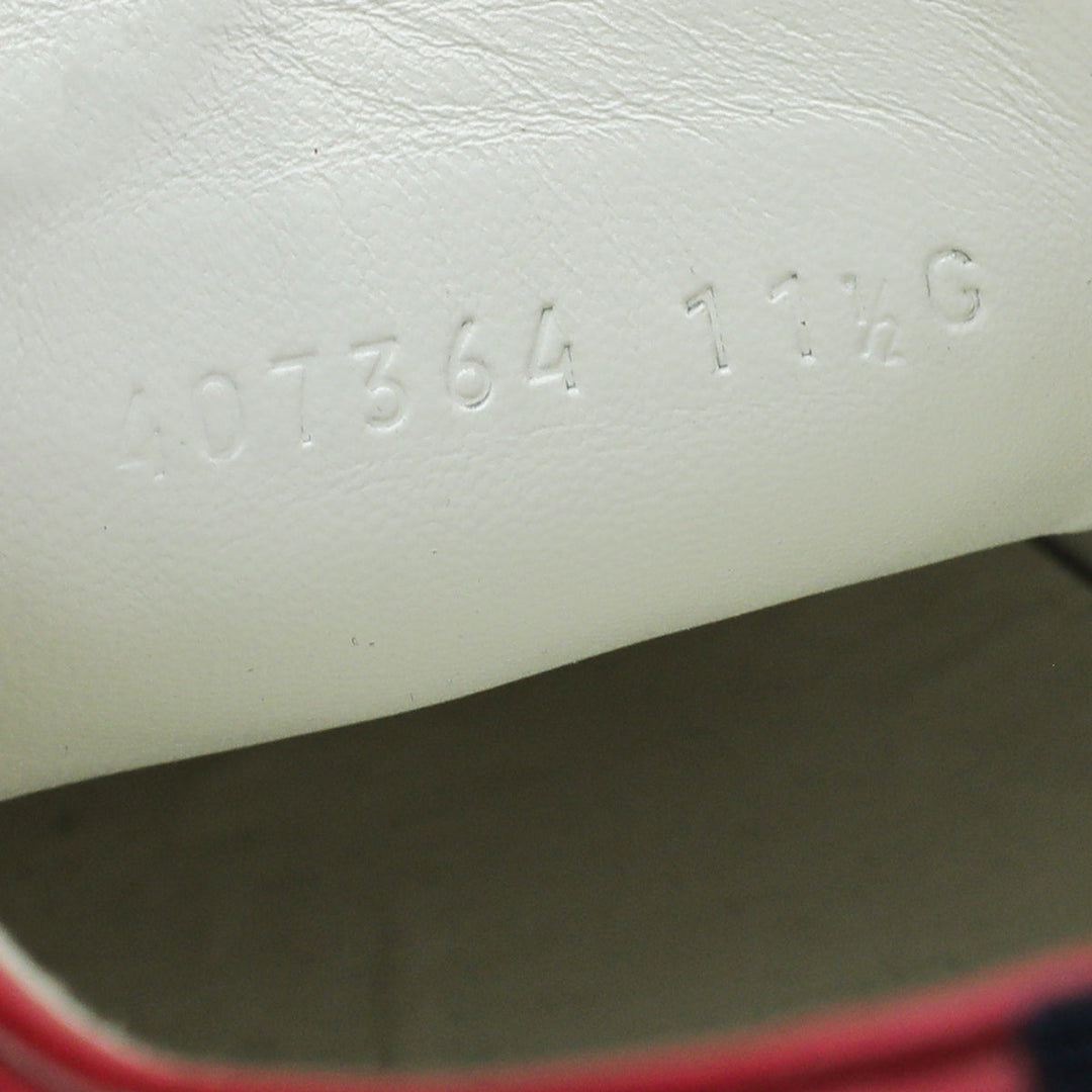 Gucci Red Guccissima Web Slip On Sneakers 11.5