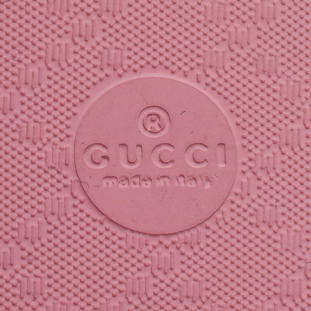 Gucci Pink GG Slide Rubber Sandal 38