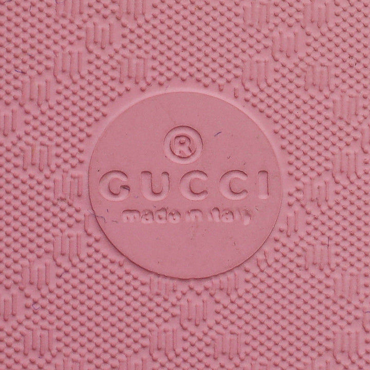 Gucci Pink GG Slide Rubber Sandal 38