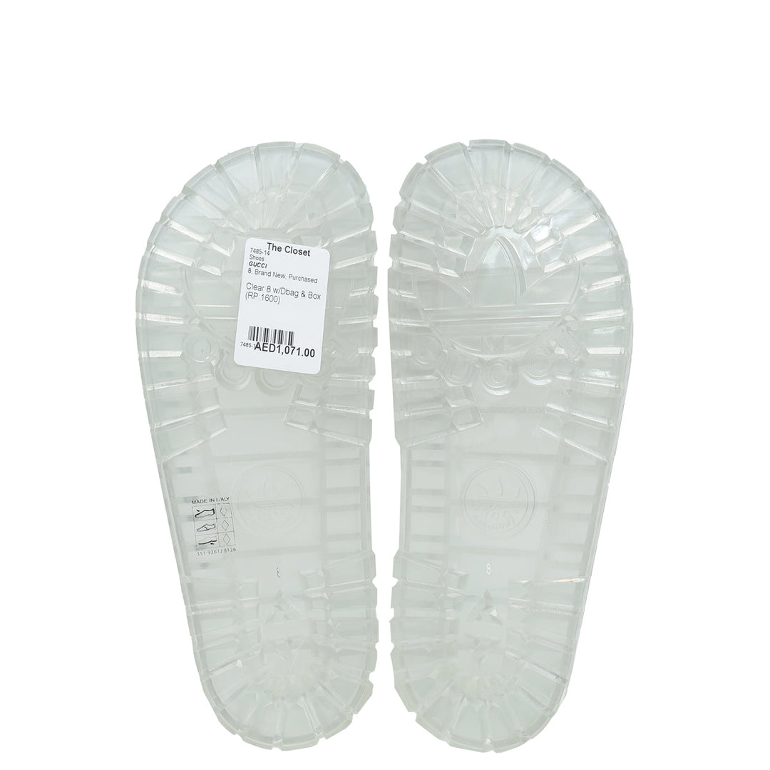Gucci Clear x Adidas Adilette Rubber Slides 8