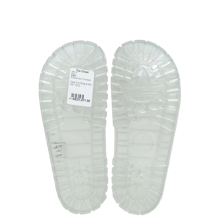 Gucci Clear x Adidas Adilette Rubber Slides 8