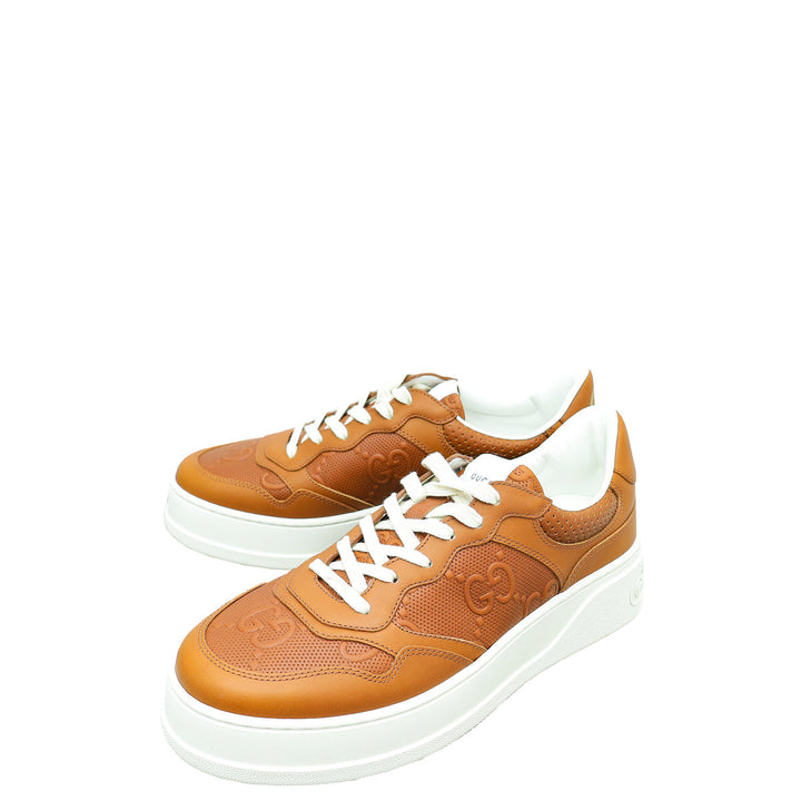 Gucci Brown Jumbo GG Embossed Sneakers 8