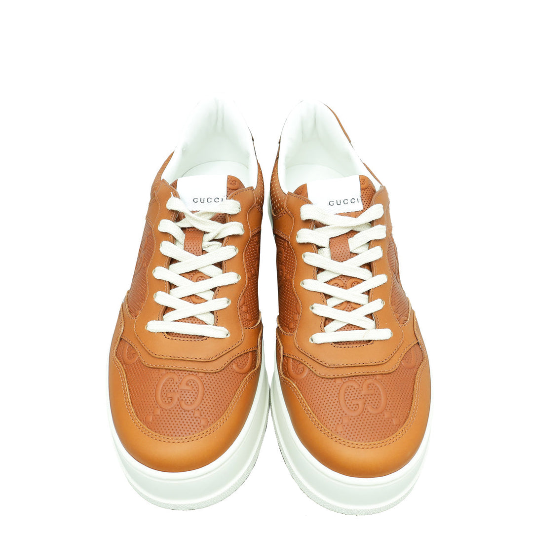 Gucci Brown Jumbo GG Embossed Sneakers 8